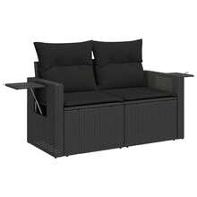 vidaXL Juegos de mesa y sillas para exteriores - Negro - Ver 5