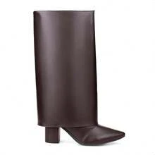Domidona Women's Dress Boot, High Shaft, Block Heel, Pointed Toe, Elegant And Comfortable - Rust Brown - View 4