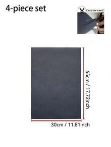 1/4/8件 小尺寸 (30cm*45cm/11.81in*17.72in) 可水洗防水防油冰箱墊，適用於小型冰箱層架、小型冰箱抽屜、小型櫥櫃抽屜等 - 黑色 - 查看 9