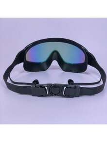 成人大框防水防雾泳镜，含耳塞和鼻夹，高清防护泳镜配件 - 彩色 - 查看 7