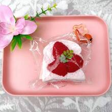 硅胶慢回弹玩具 - 双层吐司、草莓吐司、莲藕片吐司，舒缓压力慢回弹玩具 - 礼物、生日礼物、节日礼物、赠品（随机包装） - 彩色 - 查看 5