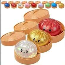 Random 3pcs  Glitter Dumpling, 2026 New Glitter Dumpling Squishy With Box, Dumplings Sensory Squeeze Toy For Stress Relief, Adult Soft Squeeze Decompression Dough For Anxiety Relief Fidget - random-3Pcs - 查看 12