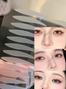 84pcs/3sheets Water Drop Double Eyelid Tapes, Easily Create Natural-Looking Double Eyelids, Anti-Drooping, Suitable For Vanity Or Travel - Multicolor - View 2