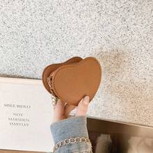 1pc Heart-Shaped Crossbody Bag, Zipper Closure Chain Strap Mini Coin Purse, Suitable For Daily Use - A - View 11