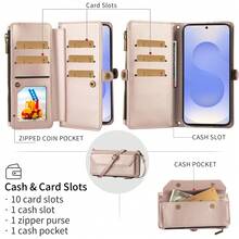 1pc Multifunctional Leather Phone Case With Card Slot, Crossbody Strap, Wallet Design Compatible With Apple 17 Pro Max/ A16 Smartphones - Baby Pink - View 4