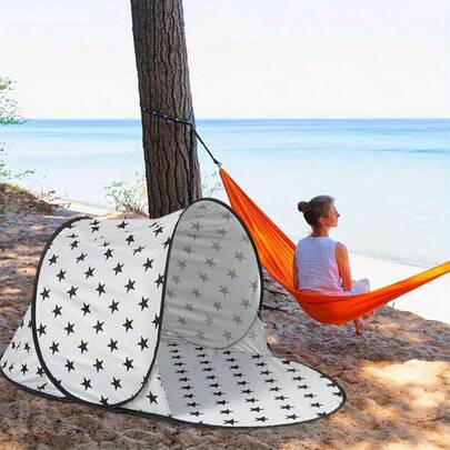 1 Second Instant Pop Up Outdoor Canopy Tent - Lightweight Portable Sun Shelter For Beach, Camping, Picnic, Fishing, Travel, Hiking, Backyard, Garden, Compact Solo Outdoor Adventure Tent, Outdoor Sun Shade, Camping Beach Gear, Ideal Gift For Outdoor Enthusiasts, Camping Tent, Beach Sunshade, Automatic Popup Tent