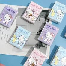 SANRIO (Autorizado) Pañuelo de papel, Pañuelo de papel impreso con gato KT, Bolsa pequeña portátil, Papel de pañuelo facial, Papel higiénico, Servilletas de colores - Dibujos animados - Ver 3