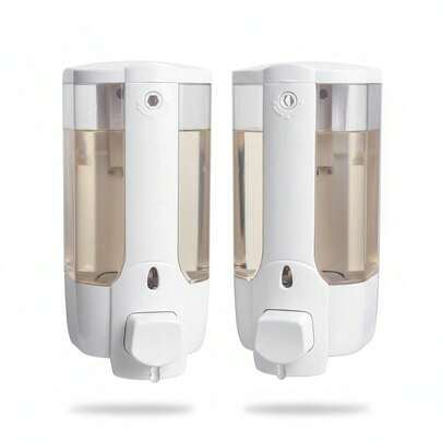 Kit 2 Dispenser Sabonete Líquido Parede 350ml Branco