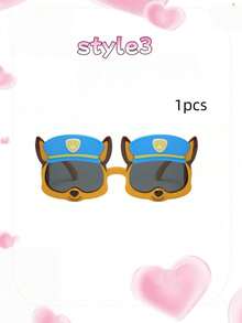 Paw Patrol 1pc Dog Patrol Theme Party Photo Prop Glasses Decor, Handmade Dog Shaped Paper Mask Suitable For Party, Ball, Perfect Party Decoration, Women's Small Gift Souvenir, Cute Aesthetics, Valentine's Day, Gift, Decor, Home Decor, Valentine's Day Gift - Multicolor - View 12