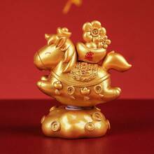 2026 - New Style - Bestseller - Money Horse Statue: A Cute Cartoon "Rolling Wealth" Small Statue, A Desk Small Statue, A Feng Shui Decoration, Symbolizing Good Luck, A Spring Festival Gift For Colleagues, Boyfriends And Girlfriends (Pipe, Machine, Desk Accessories). - Multicolor - View 16