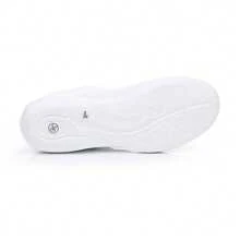 1双白色女士啦啦队鞋，软底平底运动鞋，健美操舞蹈鞋，体操训练比赛鞋 - 白色 - 查看 3