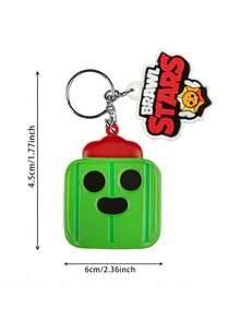Supercell Bộ 1/3 móc khóa PVC chính hãng "Gunslinger Strife", hình nhân vật Leon, Hedgehog hoặc Burl, đồ sưu tầm game dễ thương, mặt dây chuyền ba lô, móc chìa khóa xe hơi, hàng hóa anime, quà tặng tiệc tùng, quà sinh nhật, quà cho người hâm mộ & game thủ. - Nhiều màu - Xem 6