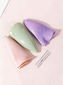 2pcs/Set Reusable Silicone Hair Dye Cap, Salon Hair Highlighting Tool, Durable And Easy To Clean - Multicolor - View 4