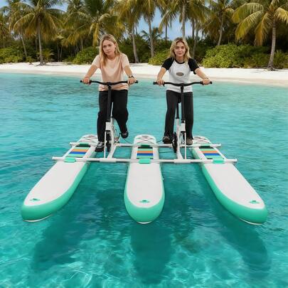 kangten Inflatable Pedal Boat, Inflatable Water Bicycle for 2 People Inflatable Pedal Boat