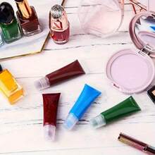 20/10/6/1 piezas Tubo de bálsamo de labios vacío suave y transparente de 5ml, portátil, para viajes, envase de brillo de labios DIY, herramienta de empaque cosmético para mujeres/niñas - Multicolor - Ver 7
