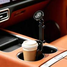 Giá đỡ cốc trên xe hơi, giá đỡ điện thoại từ tính - màu đen - Xem 3