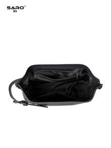 saroxi Bolso de mano grande y con capacidad para hombres, de estilo casual y elegante para viajes al aire libre. Bolso de muñeca portátil y de alta gama, adecuado para el trabajo, el transporte y como regalo para hombres jóvenes y estudiantes. - Multicolor - Ver 11