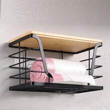 Iron Wire Storage Basket With Lid, Suitable For Kitchen Storage, Can Be Used To Store Rolled Trash Bags, Spice Jars, Cleaning Supplies - Embedded - View 3
