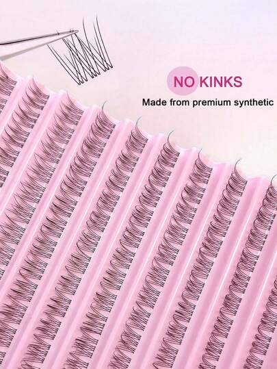 120 Cluster New Mink Eyelashes Series, Transparent Soft Stem Design, Lightweight & Long-Lasting, Essential Daily Makeup Item For Women, Naturally Enhances Eyes. Individual Cluster Eyelashes, False Eyelashes