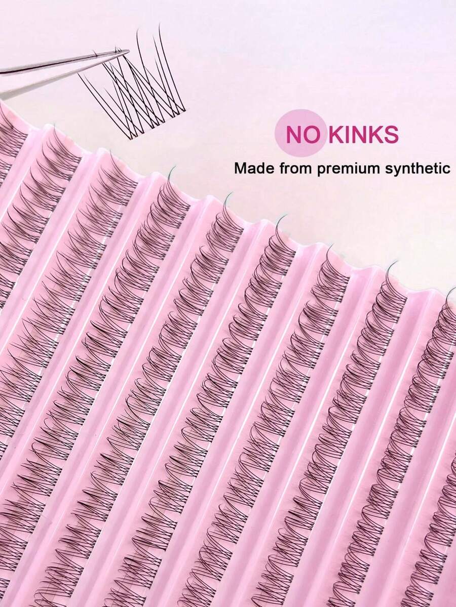 120簇新款貂毛假睫毛系列，透明柔软睫毛柄设计，轻盈持久，女性日常妆容必备，自然提升眼部魅力。单簇假睫毛，假睫毛。 - C - 查看 1