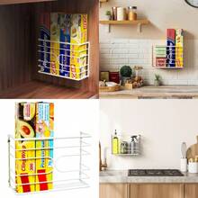 Montaje en pared o puerta envoltura DecoBros estante organizador de cocina blanco - Blanco - Ver 1