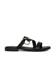 The Happy Monk Women Flat Sandals - Black - View 1