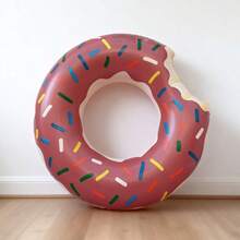 Phao bơi bơm hơi hình bánh donut sô cô la, phao bơi mùa hè dễ thương cho hồ bơi và bãi biển. - Cà phê nâu - Xem 5