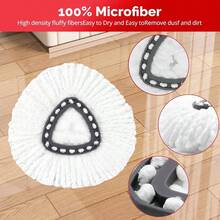 O - Cedar Spin Mop, Base, Handle EasyWring 1 System, 4 Microfiber Mop Refills, 1 Base And 30 - 58in Handle Set Combo, White - trắng - Xem 6