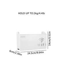 1pc Wall-Mounted Wifi Router Storage Box Fall Home Decor  Room Decor - White - View 10
