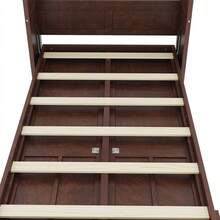 MERAX Twin Murphy Bed Cabinet, Farmhouse Hideaway Murphy Cabinet Bed, Wood Hidden Wall Bed Frame Space-Saving For Home Office Small Room, Can Be Folded Into A Cabinet, Espresso - Twin Size-Espresso - View 9