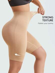 Women's High Waist Shaping Shorts, Shapewear, Tummy Control, Butt Lifting - Apricot - View 6