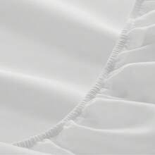 EASY SPEED Sábana Bajera Elástica para Cama 90/105/135/150/180 cm 100% Poliéster Transpirable, Ropa de Colchón Suave Resistente, Básicos de Cama Modernos - Blanco - Ver 4