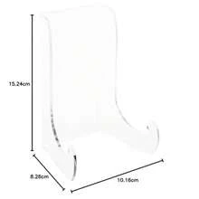 15cm x 10cm x 8.3cm - Plymor Brand Clear Acrylic Flat Back Easel With Shallow Support Ledges 15cm H x 10cm W x 8.3cm D - Transparente - Ver 4