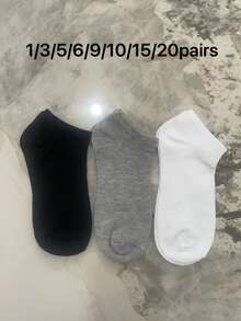 40 đôi tất thể thao unisex cho trẻ em và các cặp đôi, tất tàng hình, tất đi thuyền, quà tặng ngày lễ mùa xuân/hè. - Nhiều màu - Xem 7