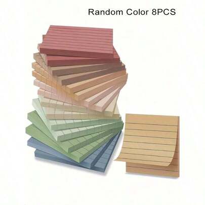 (4/8/16 Gói) Giấy ghi chú tự dính kiểu cổ điển 3x3 inch, 8 màu, độ bám dính cao, thích hợp cho trường học, văn phòng và gia đình - Giấy ghi chú có thể tái sử dụng và đa năng, 50 tờ mỗi tập.