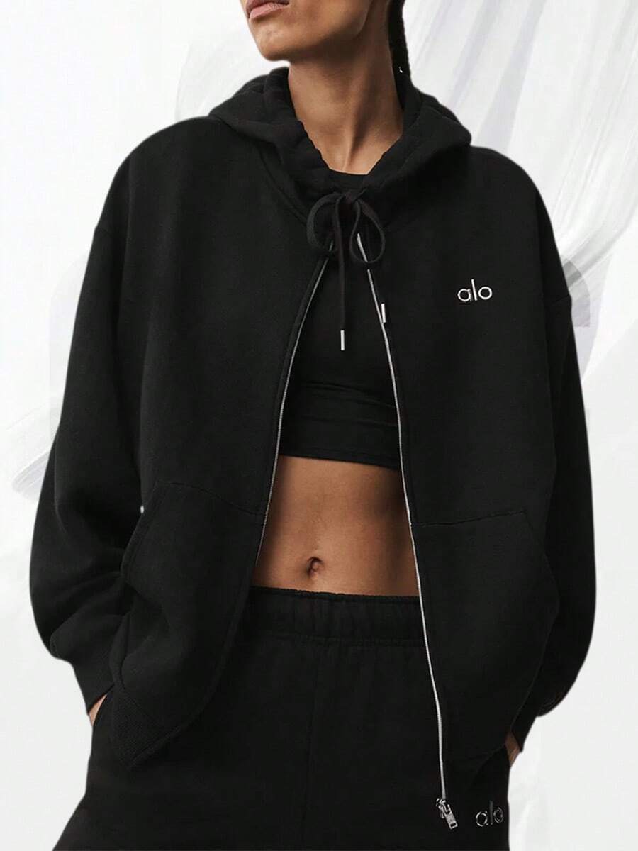Accolade Full Zip Hoodie - 黑色 - 查看 1