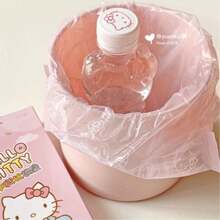 SANRIO (Được ủy quyền) Túi đựng rác màu hồng dễ thương, túi nhựa dùng một lần, túi đựng rác di động cho ô tô, quà tặng - Hoạt hình - Xem 5