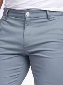 Men's Tailored Skinny Bengaline Premium Trousers - 灰色 - 查看 4