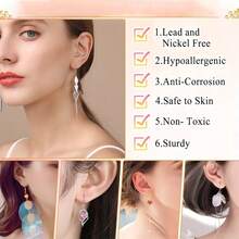 Kit de fabricación de aretes hipoalergénicos, Modacraft Kit de suministros para hacer aretes con 2000 piezas, ganchos hipoalergénicos, cierres de aretes, pasadores, anillos de salto para suministros de joyería - Conjunto de accesorios de joyería - Ver 4
