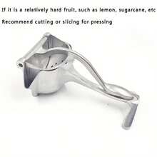 1pc Stainless Steel & Plastic Manual Lemon Juicer, Easy Squeeze Design, Suitable For Extracting Lemon & Orange Juice, Kitchen Tool - Silver - View 10