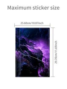 6pcs Purple Cloud Pattern P5 Slim Game Console Stickers, Dust-Proof And Wear-Resistant - View 9