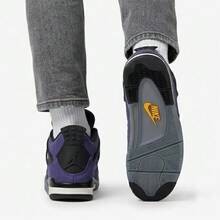 Nike Jordan Air Jordan 4 Retro "Imperial Purple" Comfortable Fit  Colorway Mid-Top Retro Basketball Shoes Men's Purple - Purple - View 10