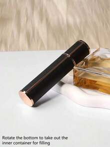 1pc 0.34oz High-Quality Refillable Matte Mini Perfume Bottle, Portable Refillable Atomizer, Travel Sample Perfume Empty Bottle Dispenser, Daily Perfume Bottle, Great Gift For Family Or Friends Travel Essentials School School Supplies Holiday Camping Holiday Essentials Vacation Accessories Perfume For Women Perfume For Men Beach - 黑色 - 查看 2
