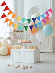 2 lá cờ tam giác cầu vồng, cờ nỉ nhiều màu, cờ trang trí nhiều màu sắc phù hợp cho lớp học, sinh nhật, mùa xuân, lễ Phục sinh, lễ tốt nghiệp, ngày lễ, trang trí đám cưới, tiệc sinh nhật, đám cưới, lễ tốt nghiệp, các sự kiện kỷ niệm, trang trí sự kiện, trang trí tiệc cầu vồng, dây cờ tam giác nhiều màu, tiệc tại nhà. - cờ nhiều màu sắc - Xem 2