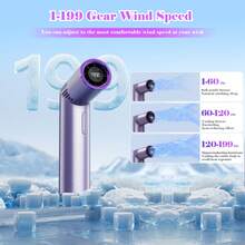 199-Speed Adjustable! 90° Foldable Mini Quiet Fan - Portable, Suitable For Travel, Outdoor, Office, Rechargeable Personal Fan - Multicolor - View 2