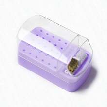 Caja de almacenamiento de cabezales de pulido y brocas de taladro de uñas 2 en 1 + 1 caja de almacenamiento de cosméticos a prueba de polvo + Caja de almacenamiento portátil de brocas de taladro de uñas (con cepillo de limpieza) + Caja de almacenamiento de 30 botellas de esmalte de uñas + Caja de almacenamiento de herramientas de manicura, cuidado de uñas, herramientas de uñas - Rosa - Ver 14