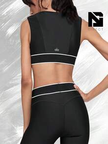 Airlift Alignment Bra - Black/White - 查看 2