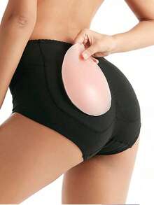 2 miếng độn mông silicon dày, nhẹ, có thể điều chỉnh, ẩn trong suốt, không đường may, nâng mông tự nhiên. - màu đen - Xem 8