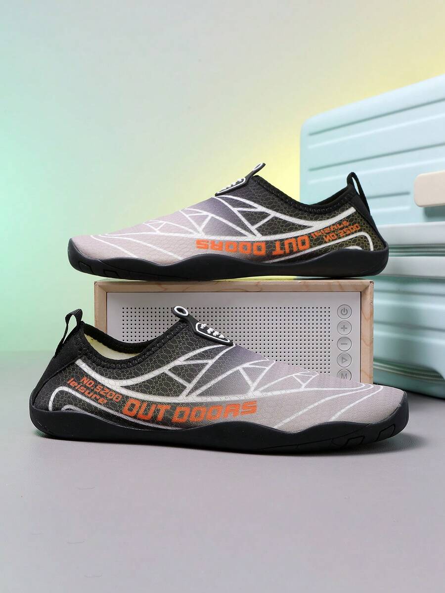 1 Pair Fashion Ombre Water Shoes, Men's Wading Shoes For Water Sports, Lightweight Breathable Non-Slip, Suitable For Water Activities, Beach, Fishing, Walking