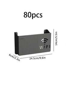 1pc Hộp lưu trữ bộ định tuyến Wifi Giá đỡ gắn tường Trang trí nhà cửa Trang trí phòng - màu đen - Xem 8